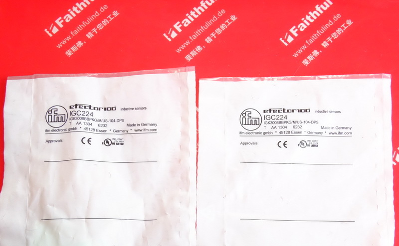 Ifm IGC224 易福门电感式接近开关 IGK3008BBPKG/US-104