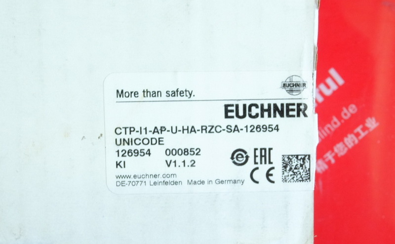Euchner 126954 安士能CTP-AP应答机编码安全开关 CTP-I1-AP-U-HA-RZC-SA-126954 M12