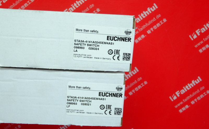 Euchner 098993 安士能STA ASi系列安全开关 STA3A-4141A024SEM4AS1 M12圆形接插头 通电解锁